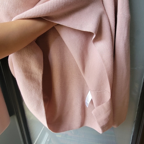 Eileen Fisher Soft Pink Long Sleeve Round Crew Neck Tunic S/P 100% Merino Wool - Picture 3 of 7